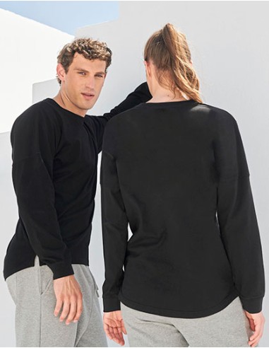 S-SF514-Unisex Drop Shoulder Slogan Top